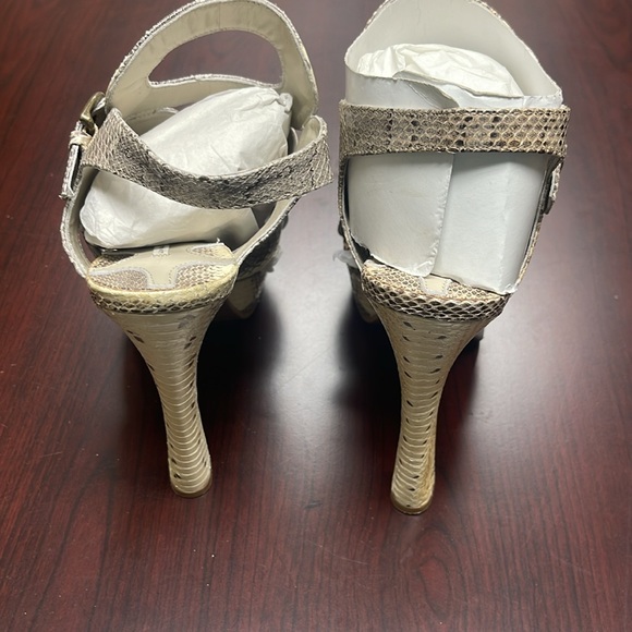 NWOT Leon Max 5" Heels Snake Skin Shoes - Picture 4 of 6